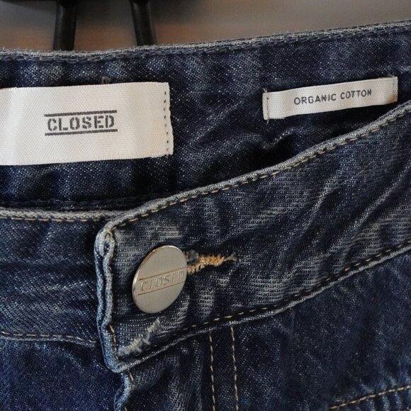 Closed, X-lent Patchwork Boyfriend Distressed High Rise‎ Jeans, Blue - Picture 5 of 6